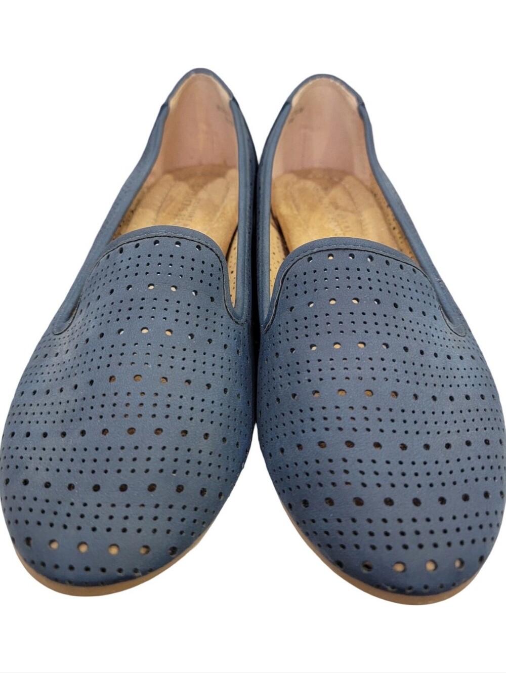Alexis Bendel Preppy Perforated Comfort Loafers Blue Slip On Flats Women’s 8.5W - Picture 16 of 17